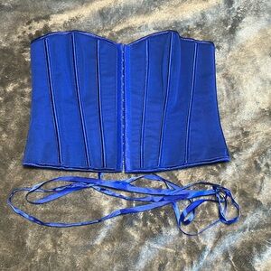 Royal Blue Corset Top Goth Fairycore Size L